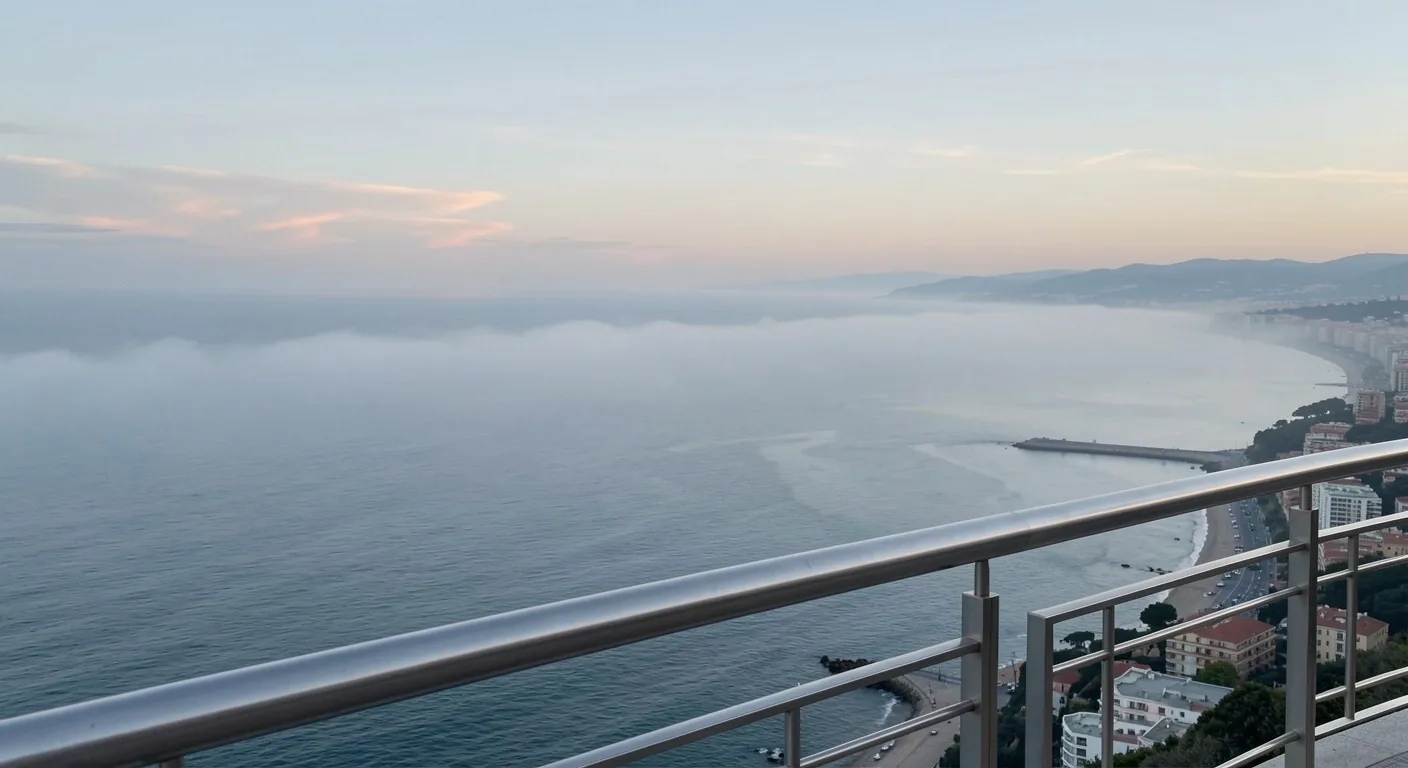 Horizonte del océano Atlántico al amanecer